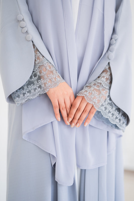 Bella abaya in light gray