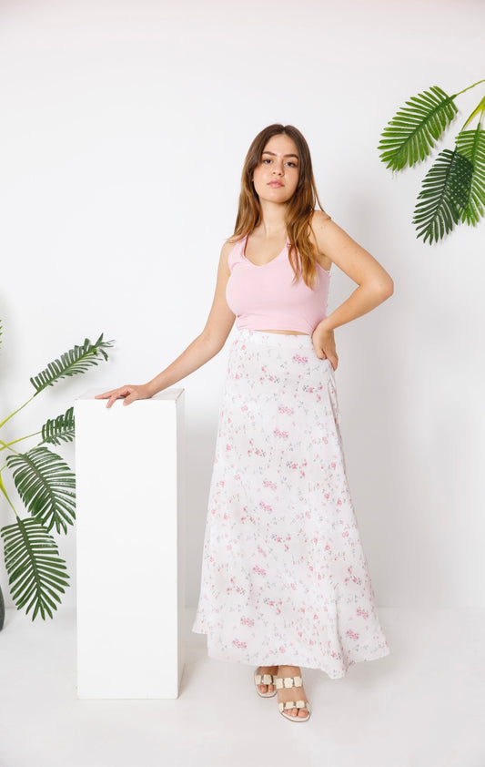 Rosy petals skirt